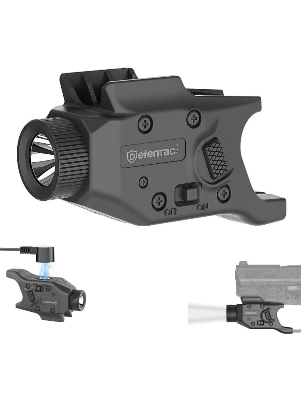 500 Lumens Pistol Light for M&P Shield, Compact Tactical Flashlight, 9mm .40